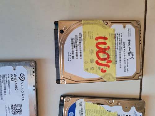 BULK LOT OF HARD DRIVES - 3 X 250GB-2.5 INCH - LAPTOP HARD DRIVES -ALL 100% HEALTH - ALL FOR ONE BID
