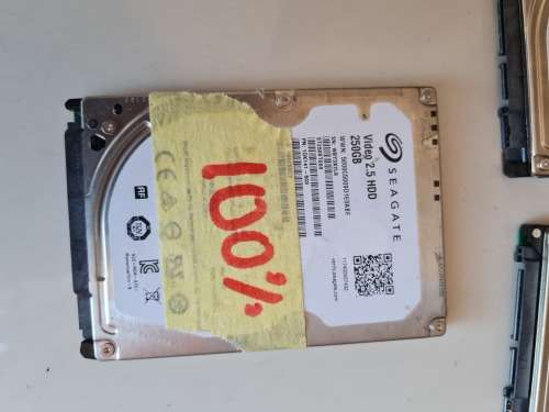 BULK LOT OF HARD DRIVES - 3 X 250GB-2.5 INCH - LAPTOP HARD DRIVES -ALL 100% HEALTH - ALL FOR ONE BID