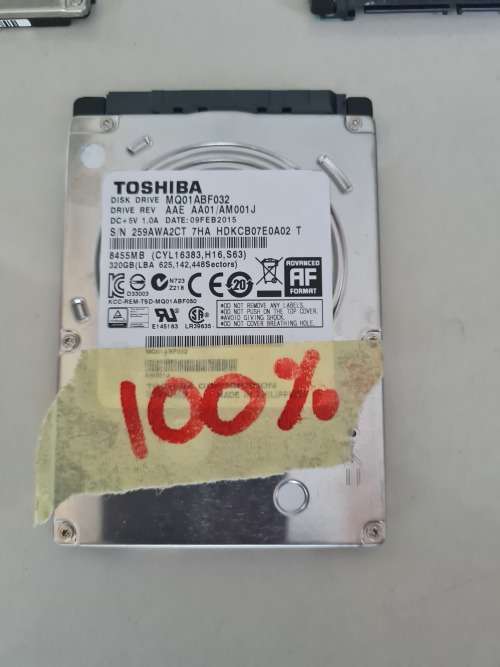 BULK LOT OF HARD DRIVES - 3 X 320GB-2.5 INCH - LAPTOP HARD DRIVES -ALL 100% HEALTH - ALL FOR ONE BID
