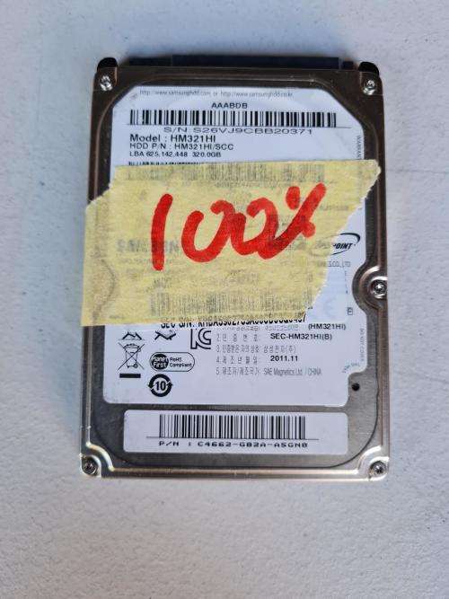 BULK LOT OF HARD DRIVES - 2 X 320GB-2.5 INCH - LAPTOP HARD DRIVES -ALL 100% HEALTH - ALL FOR ONE BID