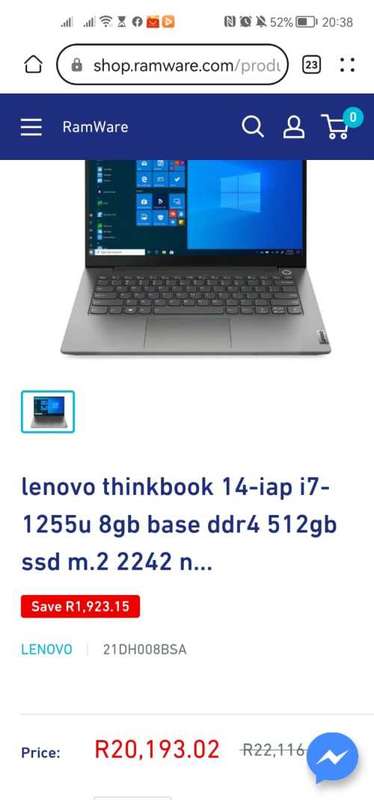 BRAND NEW OPEN BOX- LENOVO THINKBOOK 14 G4, CORE i7 12th GEN, 8GB, 512GB SSD, 14` FHD, WINDOW 11 PR0