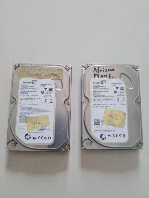 BULK LOT OF LAPTOP HARD DRIVES - 3.5 INCH - (1 X 320GB AND 1 X 250GB) - 2 HARD DRIVES IN TOTAL