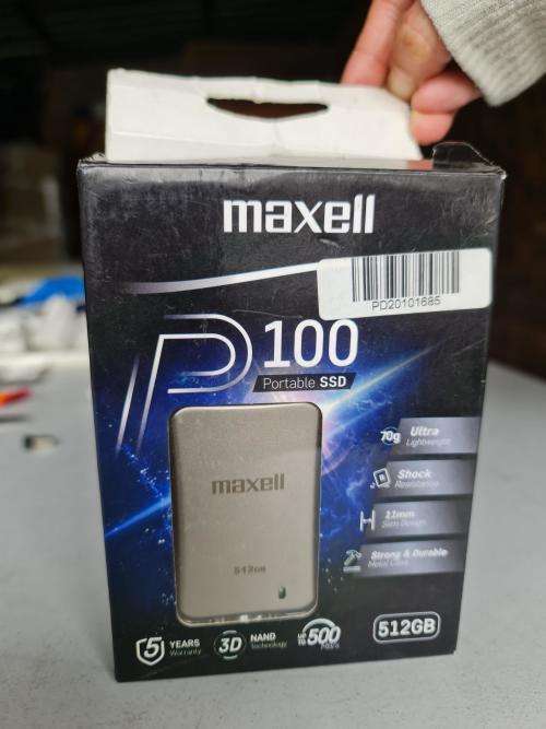 BRAND NEW - MAXELL PORTAL SSD HARD DRIVE - P100 - EXTERANL HARD DRIVE - 512GB
