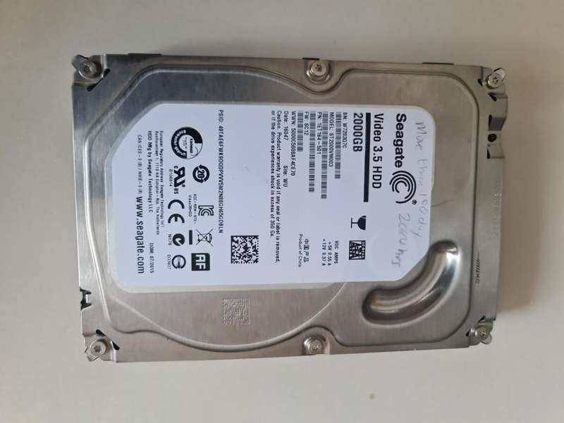 SEAGATE VIDEO 3.5 HARD DRIVE - 3.5 INCH - DESKTOP HARD DRIVE - 100% HEALTH - 2TB