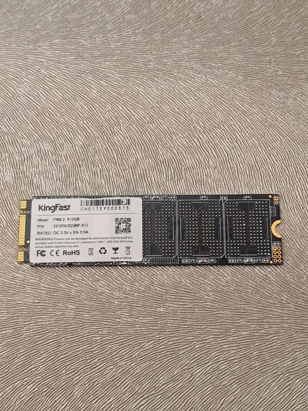 KINGFAST SSD HARD DRIVE - 512GB - M.2 2280 SATA III - FULL WORKING CONDITION