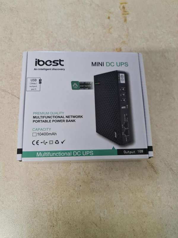 BRAND NEW - iBEST MINI DC UPS - 5V/9V/12V/USB PORT/POE PORT - MULTIFUNCTION DC UPS - 10400mAh