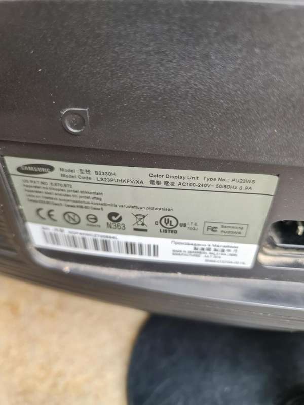 FULLY WORKING - SAMSUNG SYNCMASTER B2330 - 23 INCH LCD MONITOR - B2330H - 23 INCH LCD SCREEN, HDMI