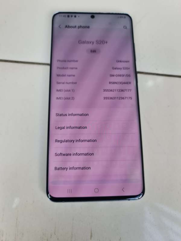 SAMSUNG S20 PLUS - 128GB - DUAL SIM - (READ DESCRIPTION)