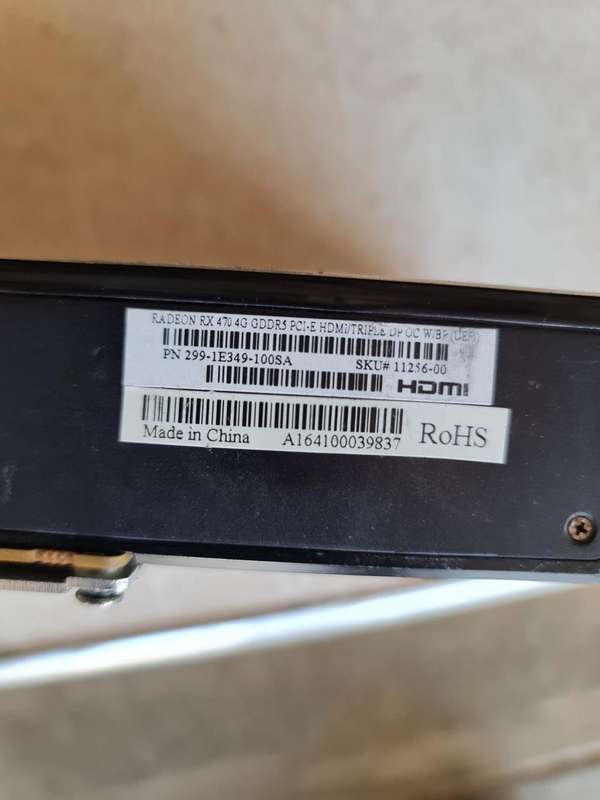 RADEION SAPHIRE RX 470 - 4GB DDR5 - PCI-E - HDMI - TRIPPLE DISPLAY PORT - OC - PLEASE READ