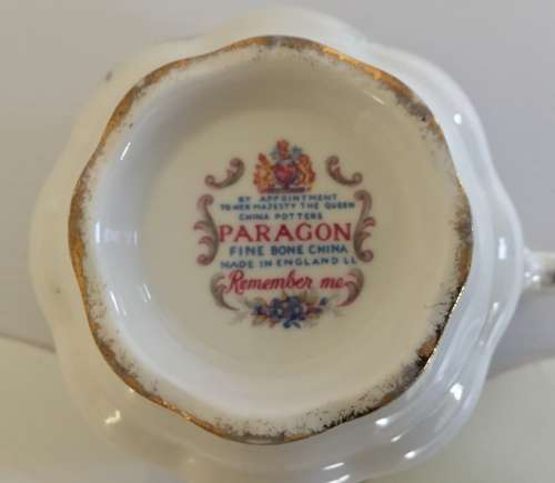 Vintage Paragon 'Remember Me'  Fine Bone China Trio