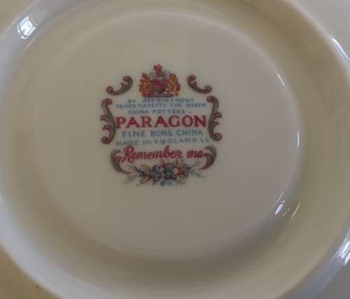 Vintage Paragon 'Remember Me'  Fine Bone China Trio
