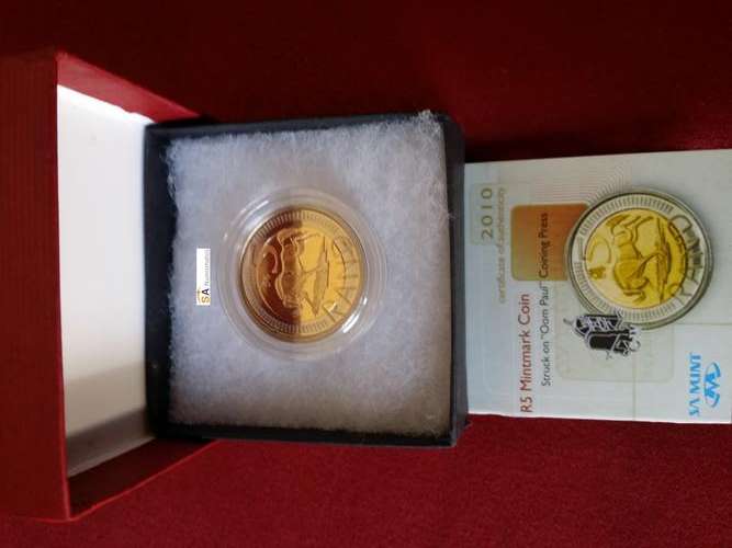2010 Oom Paul R5 - Mintmark Coin with C.O.A. - RARE FIND - COMPLETE YOUR SET !!
