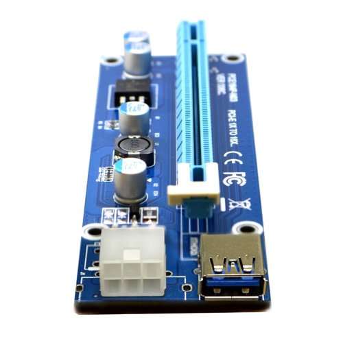 MintCell 6-Pack PCIe PCI-e PCI Express 6-Pin 16x to 1x Powered Riser Adapter Card - GPU Mining Rig