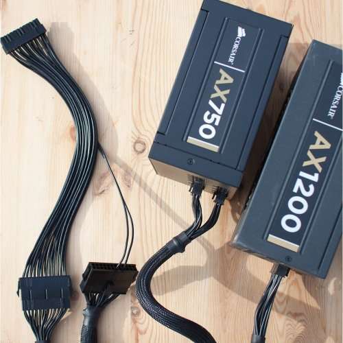 Dual ATX Power Supply Cable, 24 Pin to Dual PSU 24-Pin Adapter Extension Cable(30cm) GPU Mining Rig