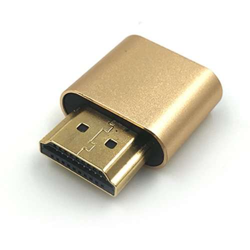 HDMI Dummy Plug - Headless Ghost Display Emulator - Virtual  Desktop for GPU Mining Rig