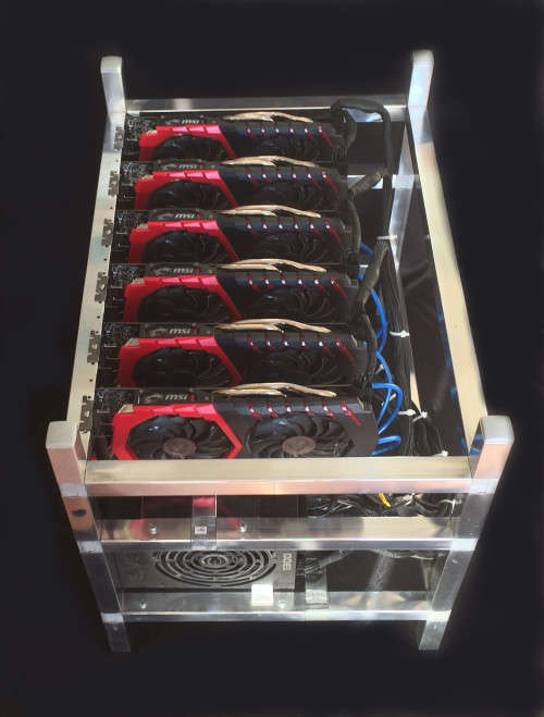 Complete 6x GPU Mining Rig for mining Ethereum/Zcash/Monero/Bitcoin Gold/etc