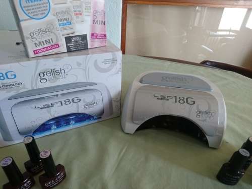 Gelish Harmony 18G Gel LED Nail Polish Curing Manicure Light Lamp + Basix Kit