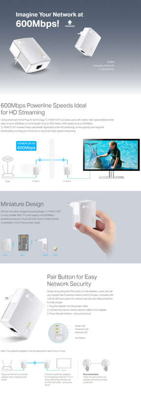 TP-LINK AV600 Powerline Starter Kit