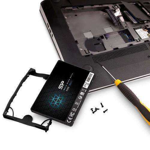 Silicon Power 512GB SSD 3D NAND A55 SLC Cache Performance Boost SATA III 2.5" 7mm