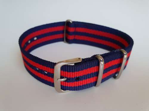20mm Nato Watch Strap Navy/Red