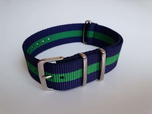 22mm Nato Watch Strap Navy/Green
