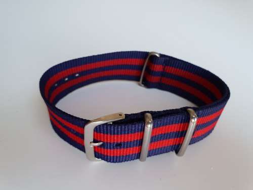 22mm Nato Watch Strap Navy/Red