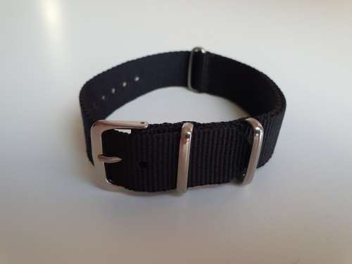 16mm Nato Watch Strap Black
