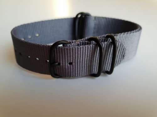 22mm Nato Watch Strap PVD 5-Ring Grey