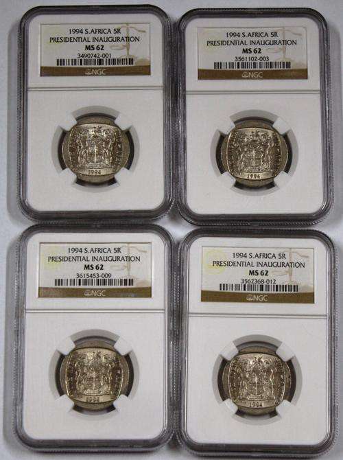1994 Presidential Inauguration MS 62!!! Rare Grade!!!! Bid per coin. 4 coins available.