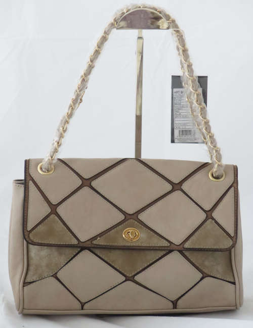 **Gorgeous** DUDLIN FIRENZE Designer HandBag in Timeless Grey, Quality Leather - Made in Italy