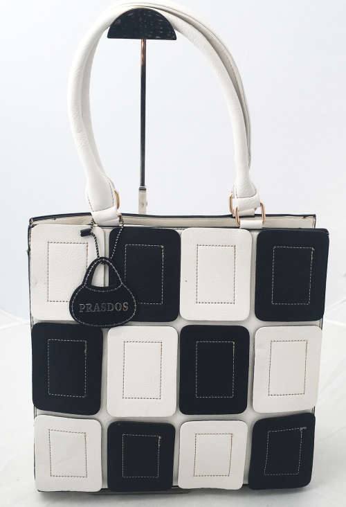 **Gorgeous** Designer Ladies HandBag in Black & White,Quality PU Leather - Great for work and Play!