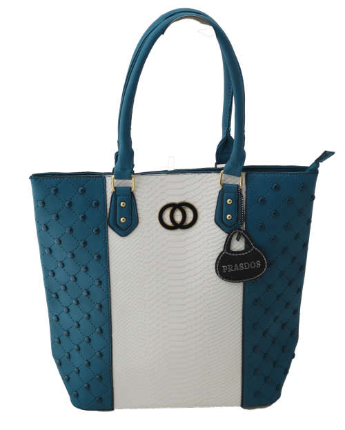 **Gorgeous** Designer Ladies HandBag in Teal & White,Quality PU Leather - Great for work and Play!
