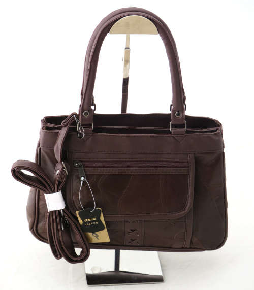 **ONLY ONE**LADIES GENIUNE LEATHER HAND BAG IN  A  Burgundy Brown. SIMPLY GORGEOUS!!l
