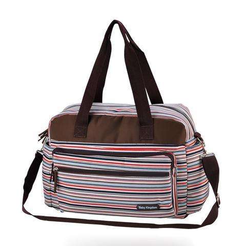 Gorgeous stripe KINGDOM Baby nappy Bag- RED STRIPE