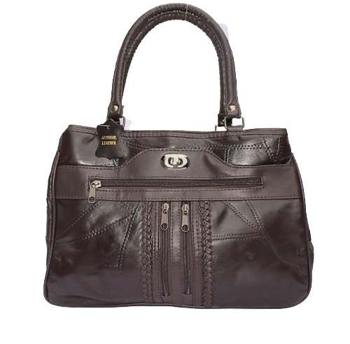**new**LADIES GENIUNE LEATHER HAND BAG IN  A Dark BURGUNDY BROWN. SIMPLY GORGEOUS!!l