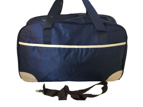 High quality Duffle Bag in Navy Blue and Cream- Make Travel a breeze!
