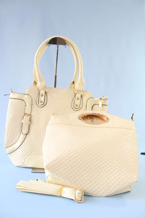 High quality Stylish Designer 2 piece MERMAID Ladies HandBag in Cream- Latest trends