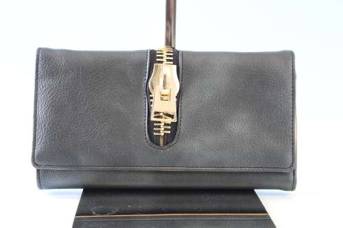 Stunning ladies Purse/Wallet in Charcoal- Gorgeous colors- Great Quality!Great Buy!