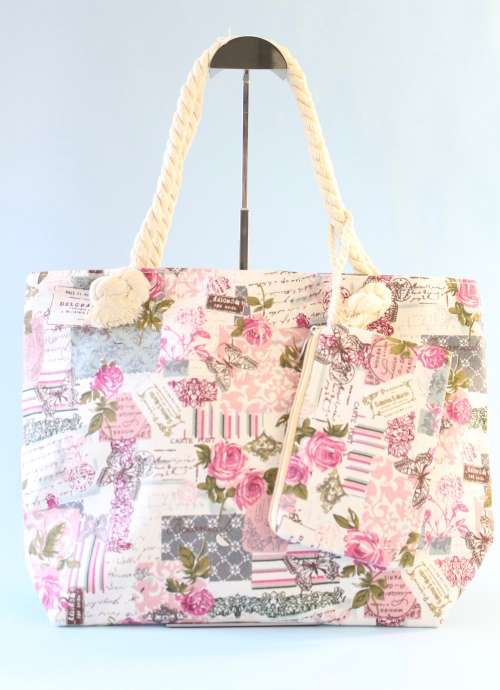 **NEW**Stunning Cotton Road Beach Bag 2 piece set. Gorgeous color!