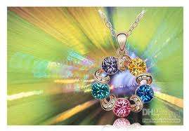 **LAST ONE**Stunning THE ETERNAL PROMISE NECKLACE made with SWAROVSKI ELEMENTS, rhodium plated 45cm.