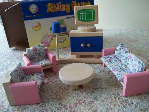 Deluxe Doll house wooden furnisher, Painted and padded in beautiful colors. Any Doll will be impress