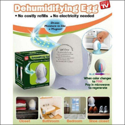 NEW DEHUMIDIFIER EGG. Draws moisture in like a magnet! A must have for all homes