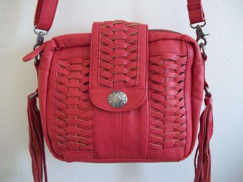 AUTHENTIC *ALDO ROSSI*From Italy# HAND BAG IN RED-Exceptional Quality-SIMPLY GORGEOUS!!
