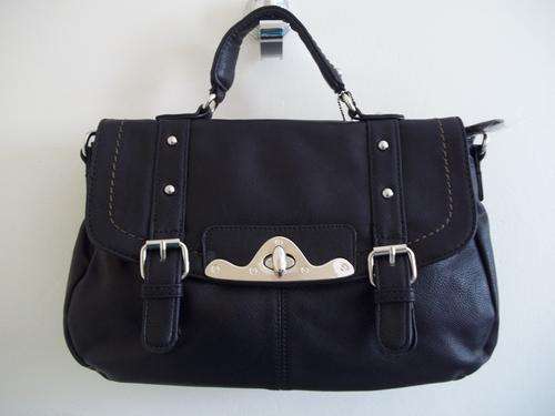 Original CLASSIC ***DAVID JONES*** LEATHER HAND BAG IN BLACK-3 X COMPARTMENTS-Step out in style!