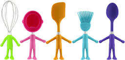 3xBright SILICONE Kitchen utensils will bring a touch of fun to your kitchen!