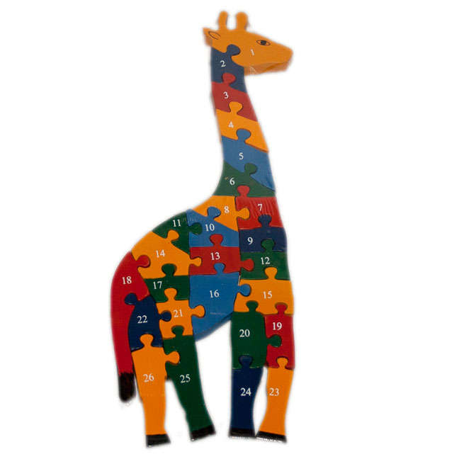 Colourful GIRAFFE educational wooden puzzle- Endless hours of fun!