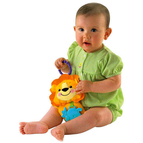 Fisher Price Precious Planet Soft & Soothing Rattle Teether LION, Great Gift for any BABY!