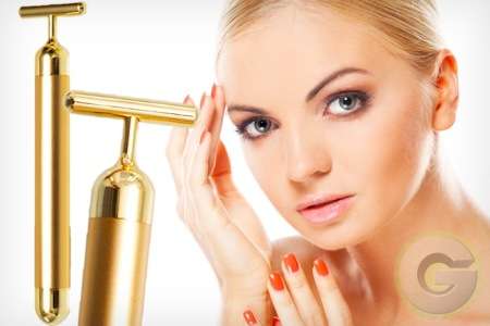 NEW TECHNOLOGY- 24K Gold Plated massage energy Bar-firms skin, reduces wrinkles, great skin!