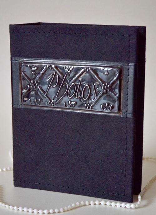 Suede Photo Album with Pewter