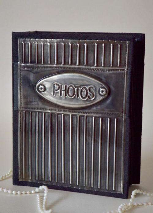 Suede Photo Album with Pewter
